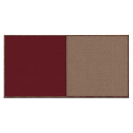 United Visual Products Enclosed Corkboard, 1 Door, 72"x48", 4" Fra UV3412-WHITE-MEDGRY